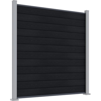 ROJA ELEMENT plotový panel WPC 180x180 cm a koncovky - antracit