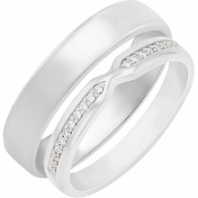 Eppi Eternity prsten s lab-grown diamanty a komfortní pánský prsten Asne RW44149