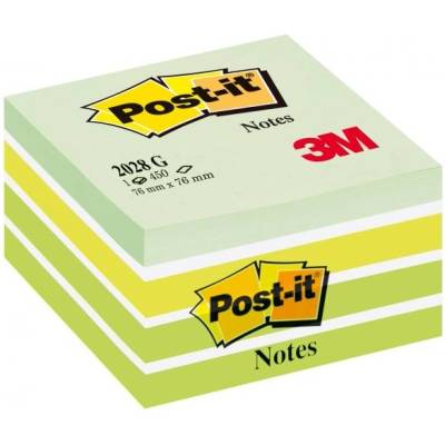 POST-IT Bloček kocka Post-it 76x76 zelená (MM202822)