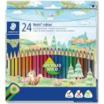 STAEDTLER Комплект цветни моливи, триъгълни, STAEDTLER "Noris Colour 187", 24 различни цвята 187 C24 (187 C24)