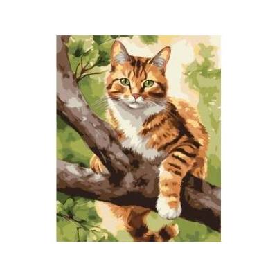 Qbee Paint by numbers - Hunter on the tree 40x50cm