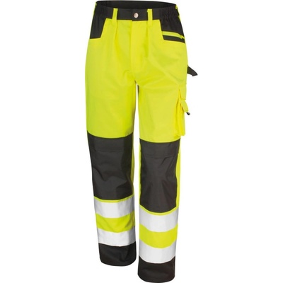 Result nohavice R 327X do pasu cargo reflexní žltá fluorescent