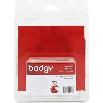 BADGY PVC Cards x100 - Thin (20mil - 0,50 mm) CBGC0020W
