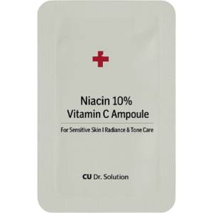 CUSKIN Dr. Solution Niacin 10% Vitamin C Ampoule (sample) - Осветляваща ампула с 10% ниацинамид и витамин 1, 5ml (sample)
