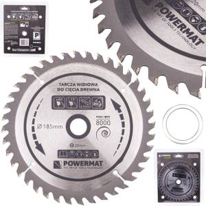 Powermat Диск за трион за дърво 185mm 40T 20mm 41835 (PM0883)