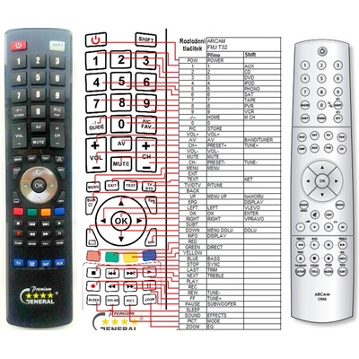 GENERAL ARCAM FMJ-T32 - съвместимо дистанционно управление на марката General (FMJ-T32)