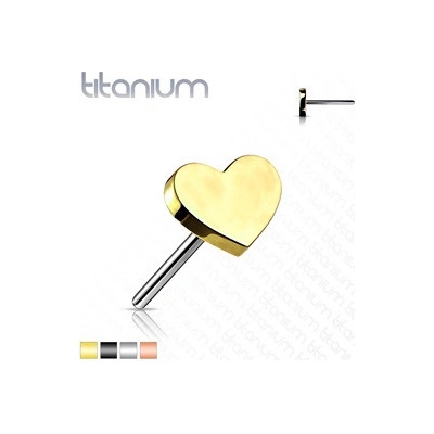 Piercingate piercing do nosu srdíčko PNO00268 černá