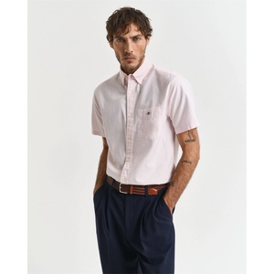 Gant Риза с къс ръкав Gant Regular-Fit Classic Short Sleeves Oxford Shirt - Pink