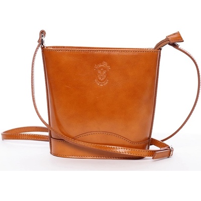 Kožená crossbody Tereza Dark Camel