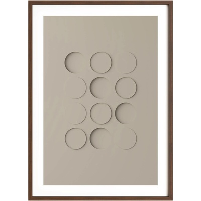 Idealform Poster no. 3 Shadow forms Barva: Smokey taupe, Velikost: 500x700 mm