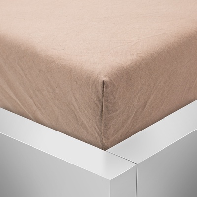 Top prostěradla.cz Jersey prostěradlo Premium Světle hnědé 220x200
