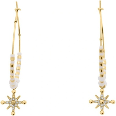 Pierre Lannier elegantní kruhové náušnice s přívěskem hvězdy Antharea BJ25A2211