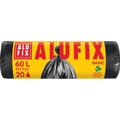 Alufix Vrecia na odpadky HDPE 60 l Econoµm 13µm 20 ks čierne