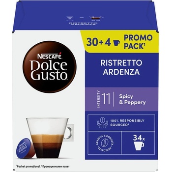 NESCAFÉ Кафе капсули NESCAFE Dolce Gusto - Ristretto Ardenza Promo pack 30+4, 34 кафе напитки (12562746)