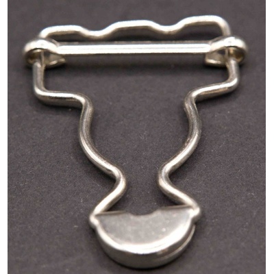 Kovová šlová pracka - strieborná - prievlak 3 cm