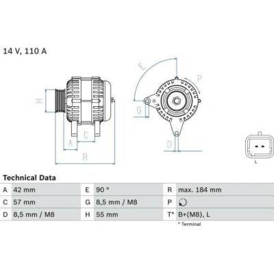 generátor BOSCH 0 986 048 611
