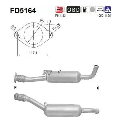 AS Filtr pevných částic ASA FD5164