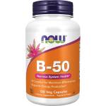 NOW NOW Vitamin B-50, 100 Veg Capsules - fitnesdobavki - 23,45 лв