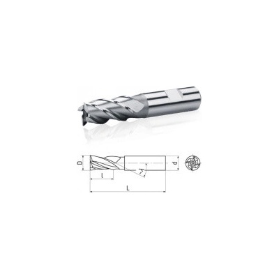 Fréza 06x13mm válcová čelní krátká HSS Co8 140218