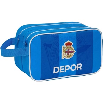 SAFTA Несесер Safta With 2 Zippers Real Deportivo De La Coruña Wash Bag - Blue (Multicolor)