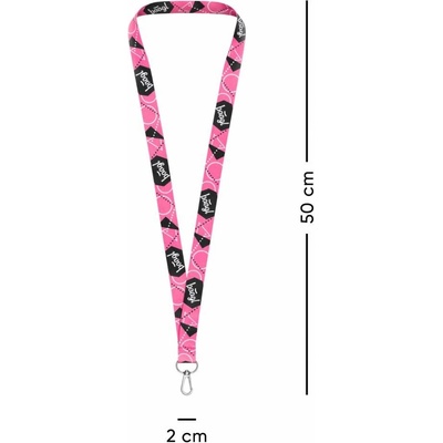 Snúrka na krk BAAGL dlouhý lanyard, růžový