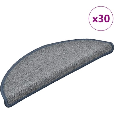 vidaXL Изтривалки за стълби, 30 бр. , 56x17x3 см, светло сиви и сини, полукръгли (3365748)