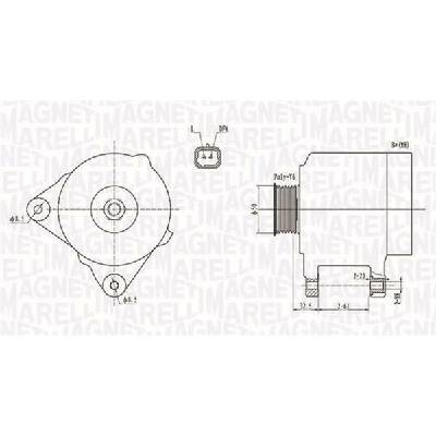 Alternátor MAGNETI MARELLI 063731824010