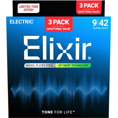 Elixir Optiweb Electric 16571 3-pack