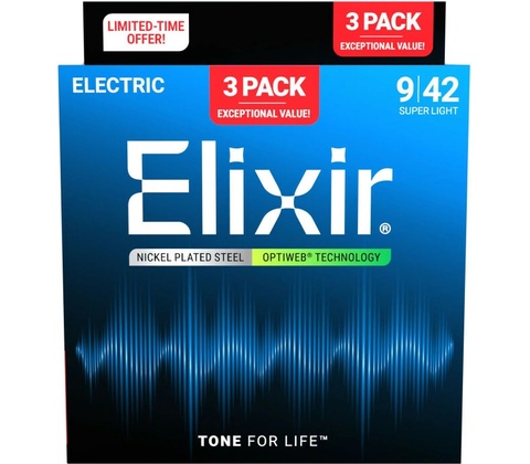 Elixir Optiweb Electric 16571 3-pack