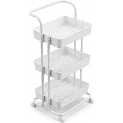 Boximo kuchyňský vozík 3patrový na kolečkách 37 x 43 x 89 cm bílý – Hledejceny.cz
