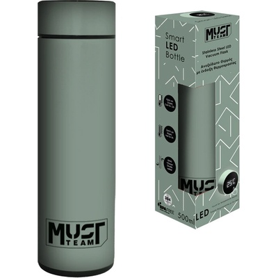 Must termofľaša s displejom 500 ml zelená