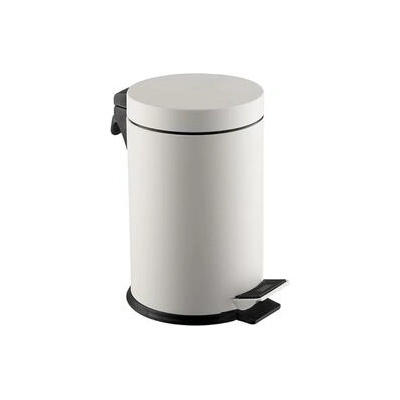Dayco Metal Кош за отпадъци, с педал, метален, ø22 х 36 cm, 12 L, бял (0104W)