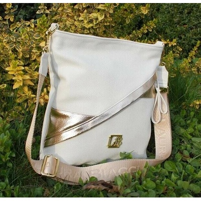 Laura Biaggi kabelka zlatá biela crossbody