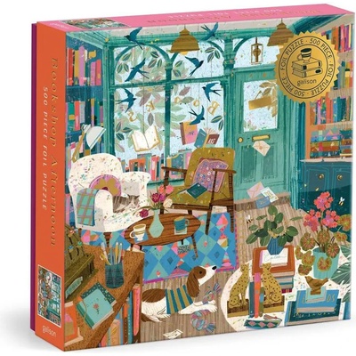 Galison - Puzzle Metal: Bookshop Afternoon - 500 piese