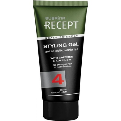 Subrína Recept Styling Gél veľmi silný gél na vlasy s kofeínom 150 ml