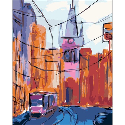 ZUTY Malování podle čísel PRAHA PRAŠNÁ BRÁNA 40 x 50 cm