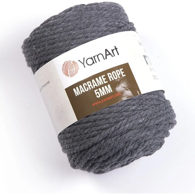 Yarn Art Macrame Rope 5 mm 758 tmavě šedá