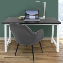 ML-Design Obdĺžnikový stôl ML-Design, 120 x 60 x 75 cm, čierna/biela, z MDF