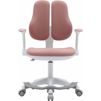 RFG Детски стол RFG Ergo Cute White, до 100кг, дамаска, полипропиленова база, коригиране на височината, розов (609LD2/WHITE/PINK TV)