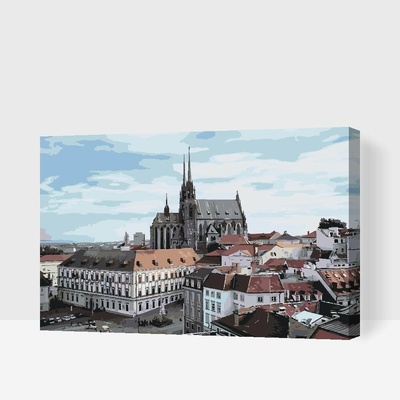 Painting Queens Maľovanie podľa čísel Katedrála Petrov Brno 2 60 x 80 cm bez rámu PBN/PETROVCATHEDRAL2/60X80/WO