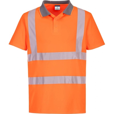 Portwest hi-vis eco polo ec10 / Светлоотразителна еко поло тениска, 6 броя в опаковка - hv оранжево xxxl (ec10orrxxxl)