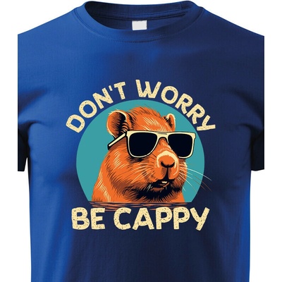 Dětské tričko Don't worry be capy Modrá Canvas Dětské tričko Bezvatriko.cz 2415