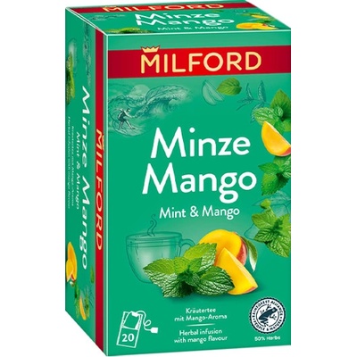 Milford Bylinno ovocný čaj s mätou a mangovou príchuťou 20 ks