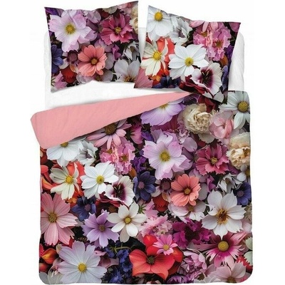 Detexpol obliečky 3D Letné kvety broskyňová micro Polyester mikrovlákno 220x200 2x70x80