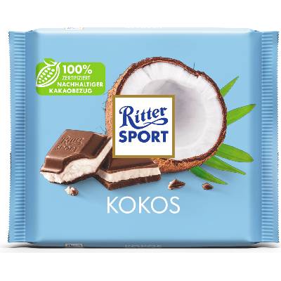 Ritter Sport kokos s alpskou mliečnou čokoládou a mliečnou smotanou 100g