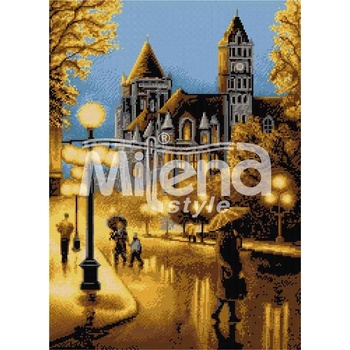 Milena Style Дъждовна вечер - гоблен със схема конци Ariadna 1: 1