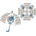 SEGA Чадър Sega Rings Sonic Automatic umbrella 48 cm - Multicolor (Multicolour)