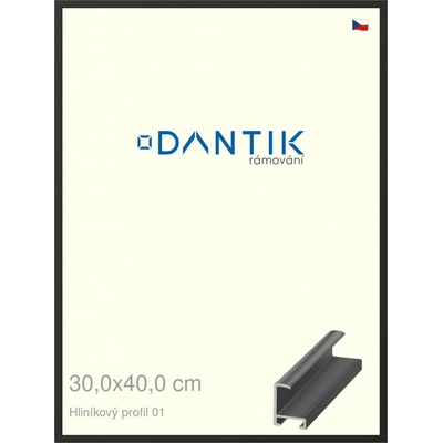 DANTIK rám na obraz 30 x 40 Černá matná