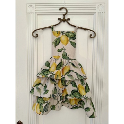 Hortensias Home Dámská zástěra Lemon Linen s volánky