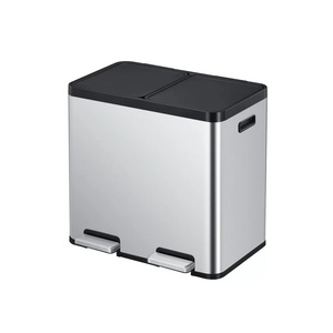 EKO-Europe EKO Кош за разделно събиране с 2 педала ESSENTIAL - 2 х 22 л. - мат (EKO 912544 - Matt s/s)
